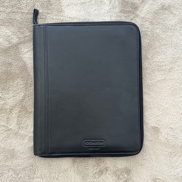 Coach Leather Zip-Around Portfolio / Document Case - Picture 1 of 9
